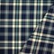 Blue-Ivory-Multi Polyester Plaid Woven Shirting Fabric By the Yard